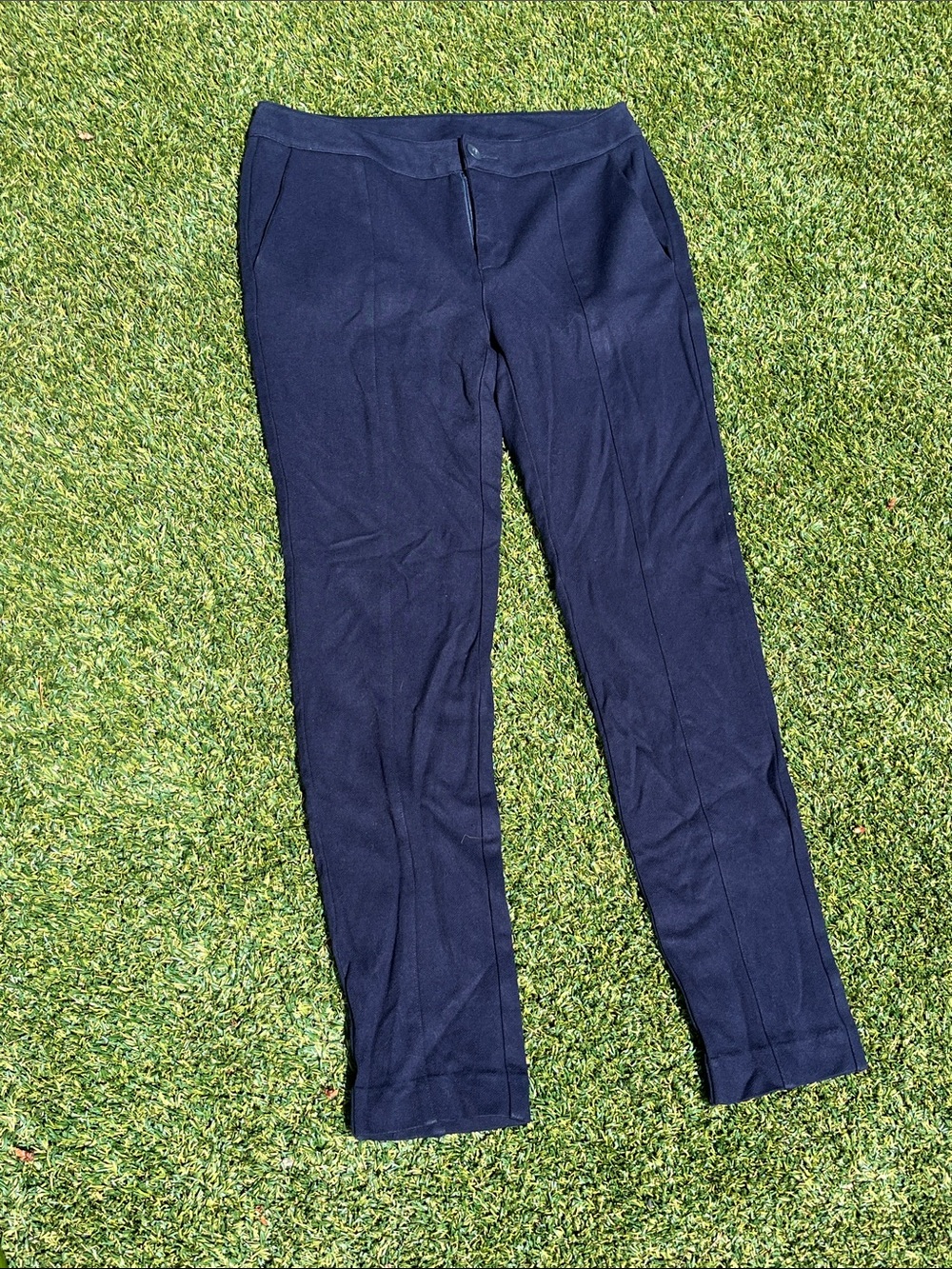 CAbi Navy straight-Leg Trousers women 6